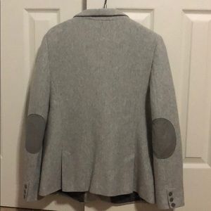 Loft grey chevron blazer with elbow patch size 14